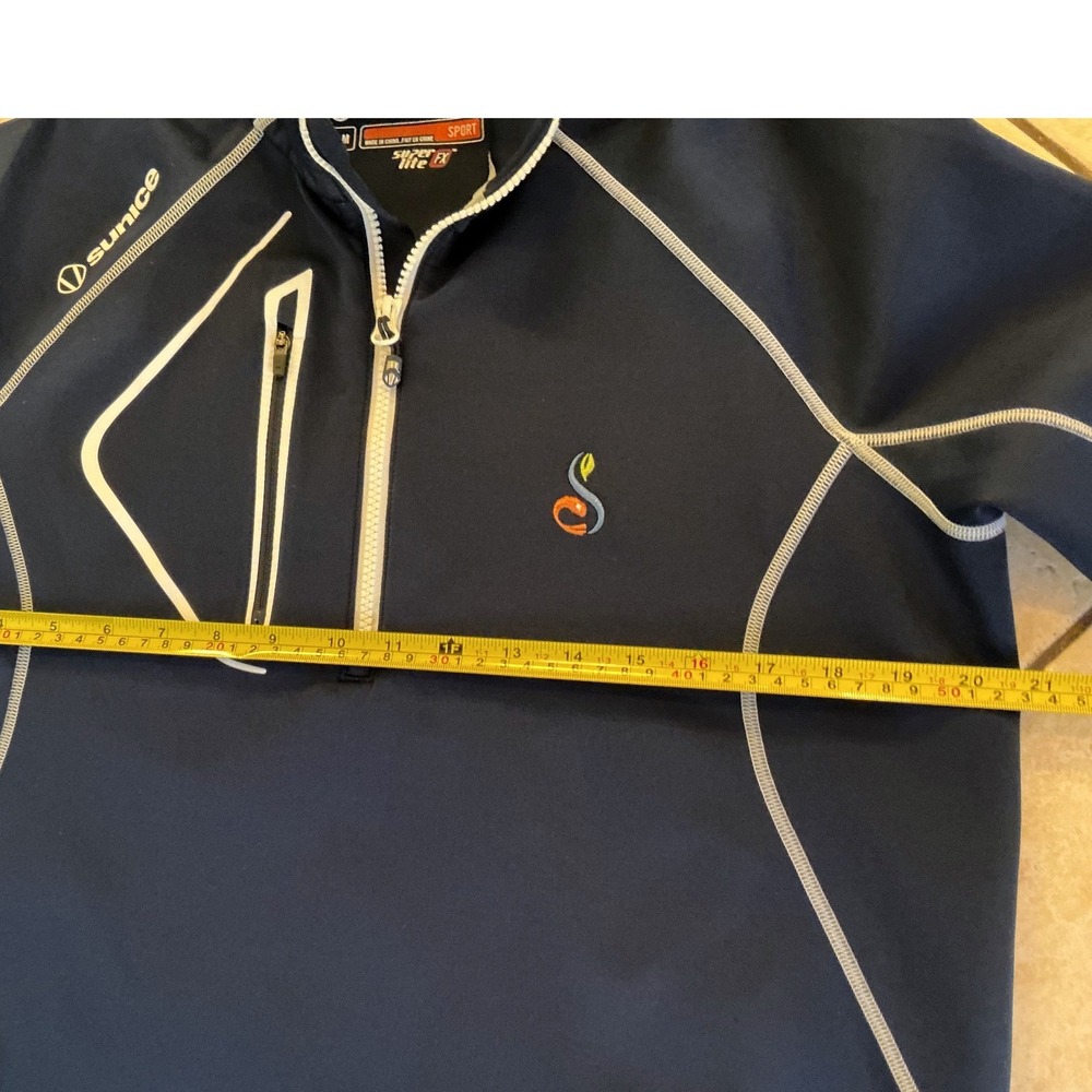 Sunice Superlite FX Quarter Zip Mens Medium Navy‎ Blue Excellent Sport Pullover - Picture 5 of 8